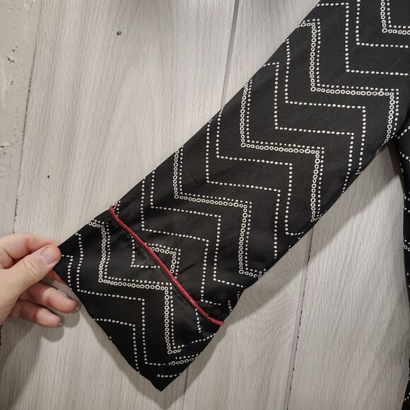 Anthropologie Free People Black Silky Chevron Jumpsuit Size XS - Picture 4 of 15